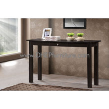 Table console en bois, table à tiroirs en bois